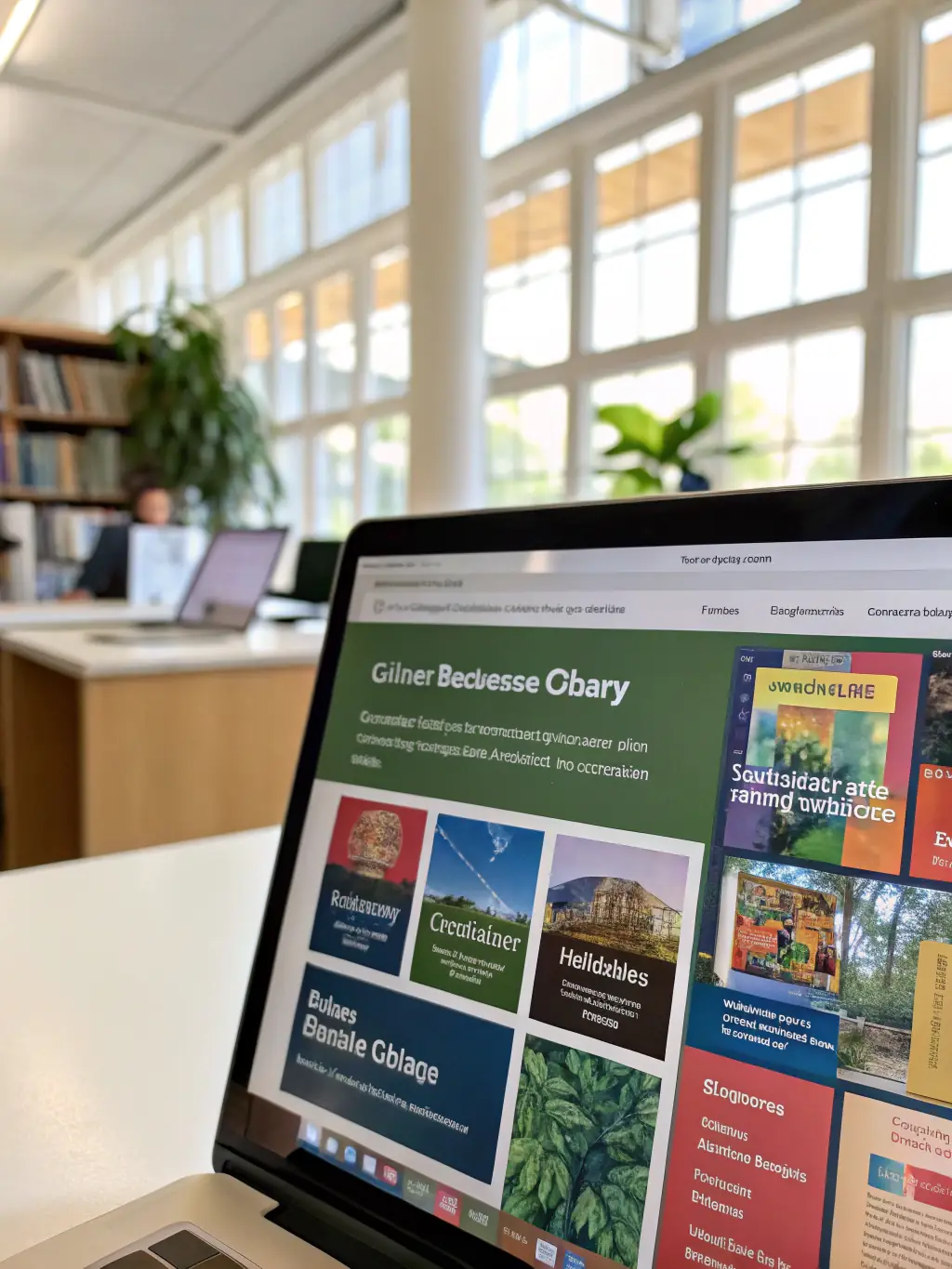 An image of educational resources, such as brochures and online guides, promoting sustainable consumption habits and environmental awareness.